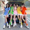 韩版青春彩虹糖果纯棉短袖，t恤闺蜜装姐妹，聚会拍照搞怪伴娘服定制