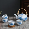 日式功夫茶具套装简易客厅会客茶壶茶杯茶盘整套陶瓷泡茶杯器家用