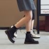 马丁靴女2023年秋冬季英伦风女鞋百搭韩版厚底学生加绒短靴子