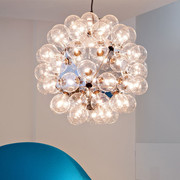 意大利设计师艺术个性创意玻璃圆球蒲公英吊灯别墅楼梯客厅卧