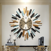 现代简约钟表挂钟客厅家用艺术电子时钟墙面装饰创意美式轻奢挂表