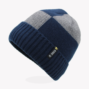 帽子男冬季保暖毛线帽针织套头帽冬天男士围脖套帽加厚包头帽护耳