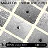 skinat适用于苹果笔记本电脑保护膜macbookair15保护套，贴纸pro14寸保护壳背膜airm3配件不留胶