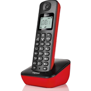 Gigaset原(西门子)A191数字无绳电话机中文显示免提家用办公座机子母机无线信号覆盖老板秘书呼叫器自动红色