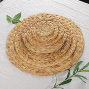水葫芦草垫草编餐垫杯垫圆形，北欧日式碗垫锅垫隔热垫茶垫手编加厚