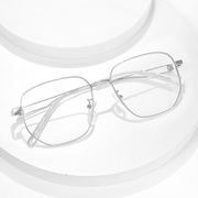 超轻纯钛眼镜框女款韩版大框，圆脸显瘦钛架方框防蓝光辐射眼睛近视