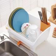 日式沥水碗架碗碟滴水架塑料，角架厨房厨具可排水碗盆收纳置物架