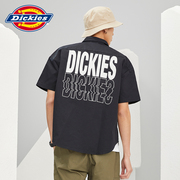 Dickies多口袋工装短袖衬衫男帝客潮牌字母印花春季休闲衬衣