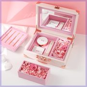 七夕情人节礼物送女友老婆创意时尚口红套装粉色浪漫皮箱彩妆礼盒