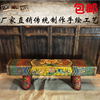 新中式古典松木家具实木凳手绘板凳彩绘长凳矮凳换鞋凳床尾凳艺术