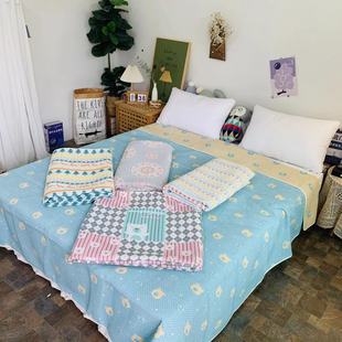 纯棉六层纱布软凉席四季通用床单，加大双人床盖，透气婴儿透气铺床垫