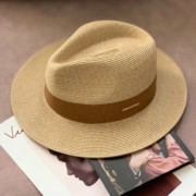法国DRCO巴拿马草帽男女通用礼帽爵士帽遮阳防晒沿太阳帽防紫外线
