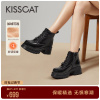 KISSCAT接吻猫2023年冬季时尚增高短靴厚底加绒户外马丁靴女