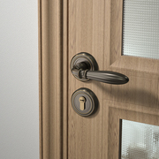 门锁室内家用通用卧室房门，静音磁吸美式仿古门把手房间门分体锁具
