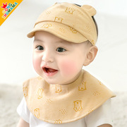 婴儿帽子夏季薄款0一3月新生胎帽遮脑门，护头男女宝宝护卤门囟门帽
