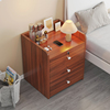 床头柜现代简约小型简易家用收纳带锁储物柜置物架，卧室床边小柜子