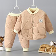 男女童秋冬棉衣，棉服套装宝宝家居服户外两件套1-5岁儿童棉服