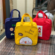 日式帆布卡通手提包装饭盒袋子便当包小学生上班族通勤午餐带饭包