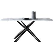 超微晶石轻奢不锈钢餐桌现代简约高端家用岩板小户型长方形奢石i.