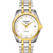 天梭Tissot库图机械手表金色钢带女表T035.207.22.011.00