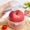 圆形便携式保鲜盒水果零食收纳盒塑料，迷你密封盒上班学生小号饭盒