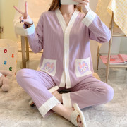 ct网红睡衣女学院风，宽松开衫潮甜美卡通家居服女套装