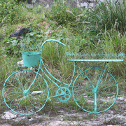 自行车铁艺花架置物架创意欧式花盆户外欧式花园杂货庭院别墅落地