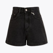 jeanshouse2023夏季厚实感面料90s美式a字形高腰牛仔短裤子