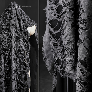 灰色黑底开口笑弹力，针织布料创意服饰打底衬衫，裙子服装设计师面料