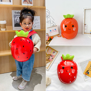 女孩包包幼儿园小班书包卡通小草莓儿童双肩包可爱胡萝卜幼儿背包