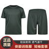 体能训练服套装男夏季橄榄绿短袖速干透气圆领T恤体能短裤女