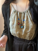 藏式尼泊尔幸运球陶瓷长款项链，女新中式民族风，复古小众高级感配饰
