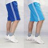 夏季薄款宝蓝色双白条校服短裤中小生天蓝色一条杠运动休闲五分裤