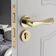 金色门锁室内卧室房门锁小鸟分体磁吸静音门锁家用锁具实木门把手