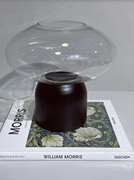 极简意式实木艺术玻璃，创意储物罐花器花瓶摆件天然珊瑚装饰品摆设