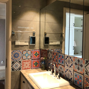 卫生间瓷砖防水贴纸厨房，浴室装饰墙贴防油防潮自粘欧式洗手池贴画