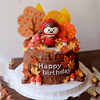 小红书同款森系蘑菇女孩蛋糕装饰摆件卡通儿童周岁生日红帽小玩偶