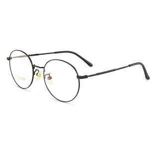 高档圆形眼镜框女款纯钛超轻眼镜架防辐射蓝光近视眼镜韩版潮眼睛