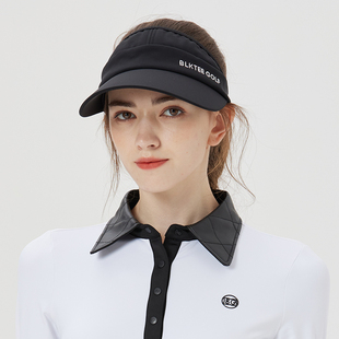 高尔夫帽子女士空顶帽贴钻运动遮阳帽透气舒适撞色包额无顶帽球帽