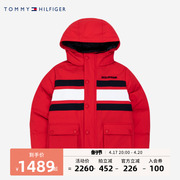 Tommy儿童装男童短款羽绒服冬装2023冬季大小童新年红色外套