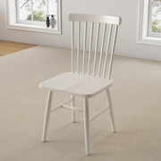 北欧餐桌椅组合餐椅椅子实木简约现代家用地中海靠背椅子白色田园