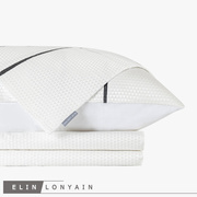 现代简约轻奢香白色抽查肌理四件套床品搭配样板房卧室床单