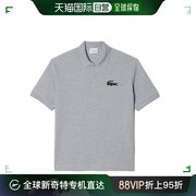 lacoste鳄鱼轻商务短袖，t恤男士polo衫浅灰色，时尚商务上衣