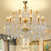 欧式蜡烛水晶吊灯客厅卧室餐厅房间轻奢现代法式大气金色灯饰灯具