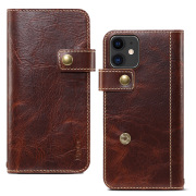 适用苹果12Mini手机套真皮iphone12 pro max Leather case cover