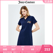 Juicy Couture橘滋夏季时尚运动学院风甜辣显瘦短袖连衣裙女