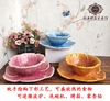 出口优品certified3d立体浮雕，陶瓷餐盘田园，欧式装饰挂盘花朵饭碗