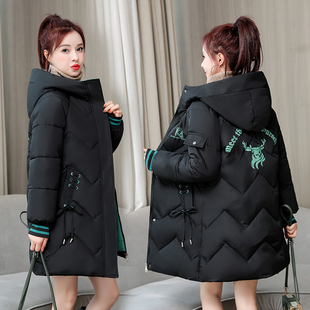 棉服女2023冬季女士韩版宽松中长款时尚保暖羽绒棉衣棉袄外套