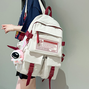 双肩包背包休闲旅行电脑包时尚简约大容量防水学生书包女潮牌
