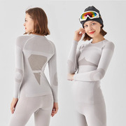 德国滑雪速干衣女款冬季户外登山专业紧身打底衣套装排汗保暖内衣